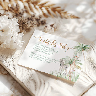 Safari Animal Wild One Baby Boy Shower Enclosure Card