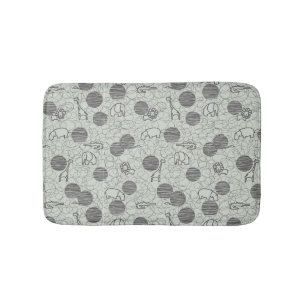 safari animals 1 bath mat