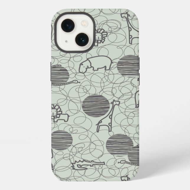 safari animals 1 iPhone case (Back)