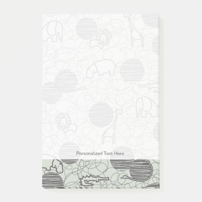 safari animals 1 post-it notes (Front)