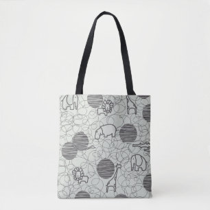 safari animals 1 tote bag