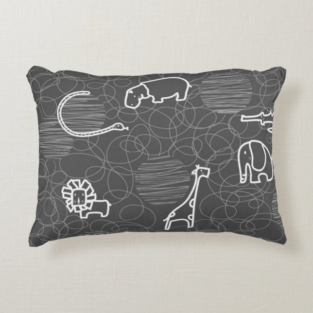 safari animals 5 decorative cushion (Front)
