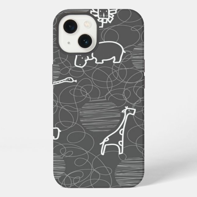 safari animals 5 iPhone case (Back)