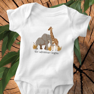 Safari Animals Adventure Baby Bodysuit