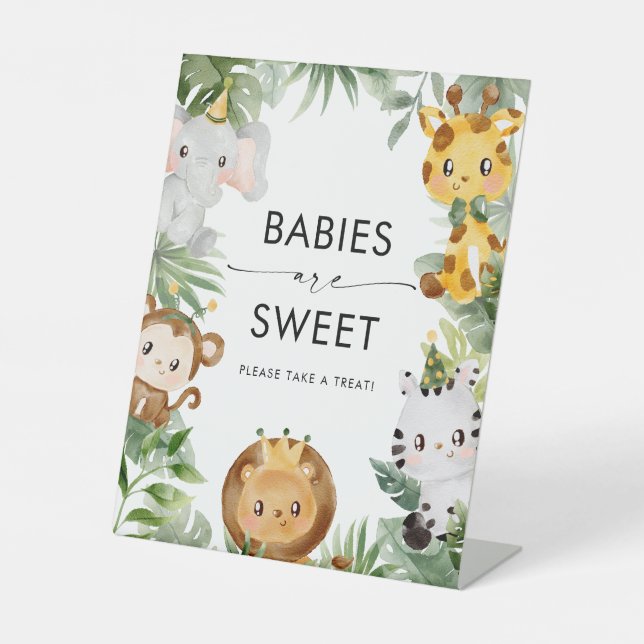 Safari Animals Babies Are Sweet Sign (Front)