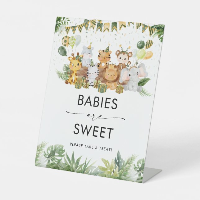 Safari Animals Babies Are Sweet Sign (Front)