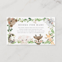 Safari Animals Baby Shower Books For Baby