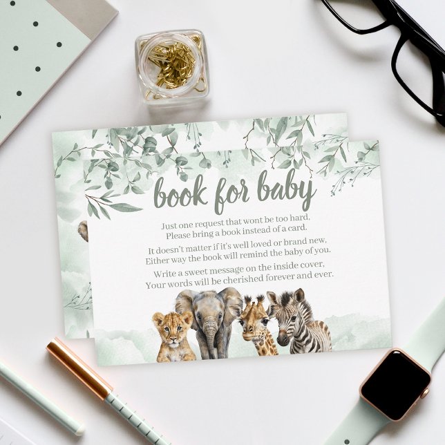 Safari animals baby shower enclosure cards (Creator Uploaded)