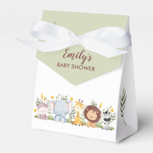 Safari Animals Baby Shower Favour Boxes Modern