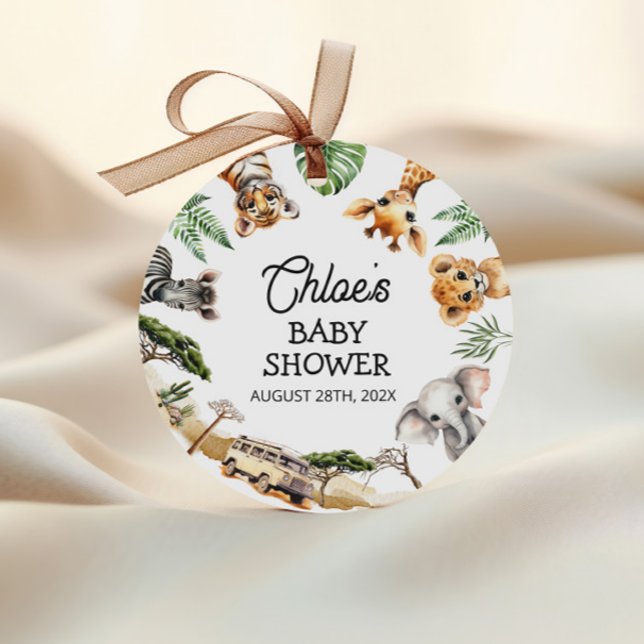 Safari Animals Baby Shower  Favour Tags (Creator Uploaded)