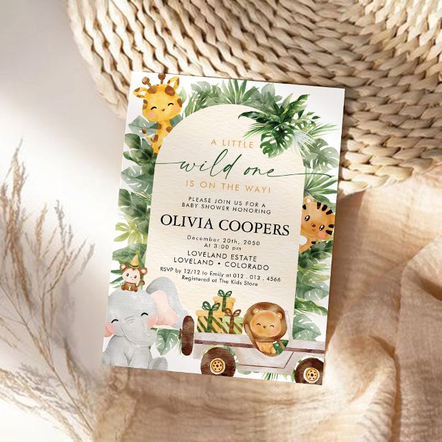 Safari Animals Baby Shower Invitation (Creator Uploaded)