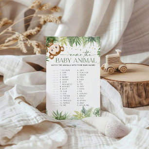 Safari Animals Baby Shower Name the Baby Animal