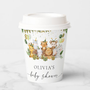 Safari Animals Baby Shower Paper Cups