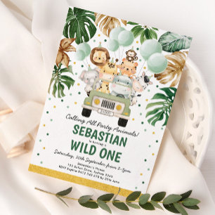 Safari Animals Balloons Wild One Birthday Party