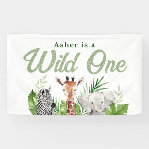 Safari Animals Birthday Banner