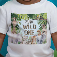 Safari Animals, Blue Wild One, Boy 1st birthday
