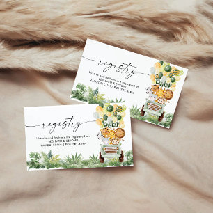 Safari Animals Books Registry Enclosure Card