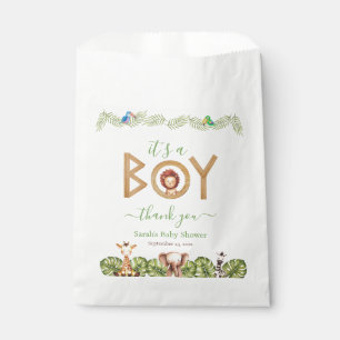 Safari Animals Boy Baby Shower Cute Lion Wood Favour Bags