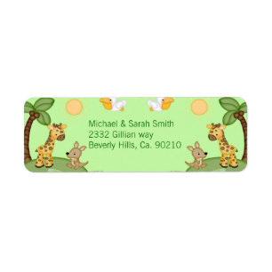 Safari Animals Cheetah Print Baby Shower