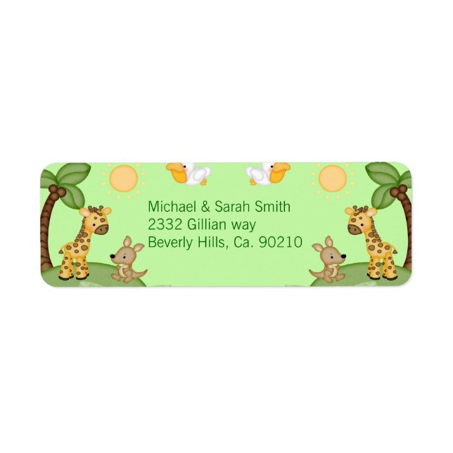 Safari Animals Cheetah Print Baby Shower (Front)