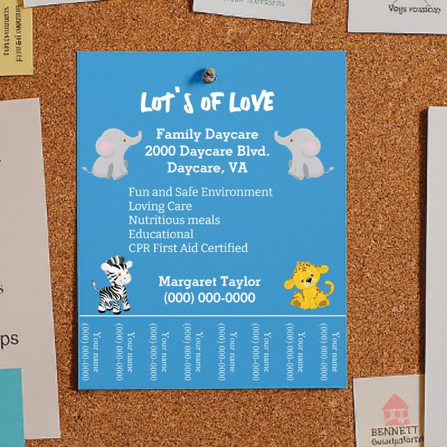 Safari Animals: Cute Childcare Flyer (Creator Uploaded)