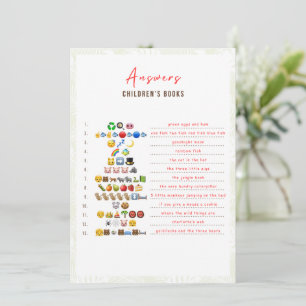 Safari Animals Emoji Pictionary Answer Card