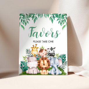 Safari Animals Favour Sign Wild ONE Birthday