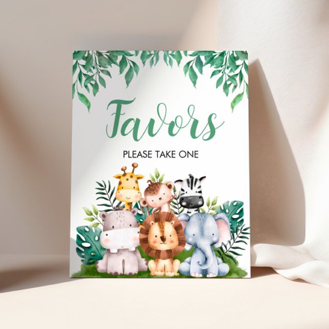 Safari Animals Favour Sign | Wild ONE Birthday  (Creator Uploaded)