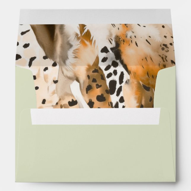 Safari Animals Fur Prints Africa Wildlife Patterns Envelope (Back (Bottom))