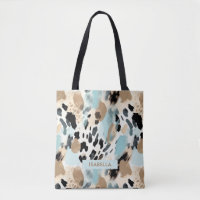 Safari Animals' Fur Prints Patterns Blue & Brown