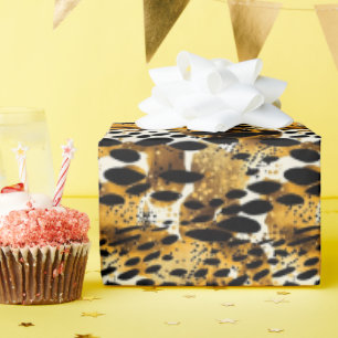 Safari Animals' Fur Prints Patterns Exotic Modern Wrapping Paper