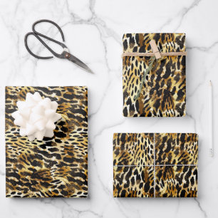 Safari Animals' Fur Prints Patterns Exotic Modern Wrapping Paper Sheet