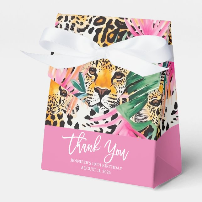 Safari Animals' Fur Prints Patterns Leopard Favour Box (Front Side)