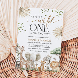 Safari Animals Gender Neutral Baby Shower Invitation