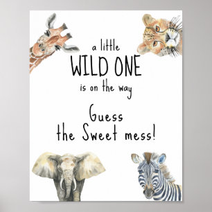 Safari animals - Guess the sweet mess Poster