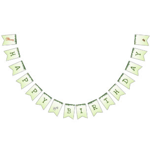 Safari animals happy birthday bunting