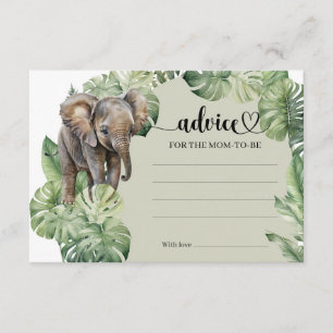 Safari animals Jungle Advice for the mum-to-be Enclosure Card