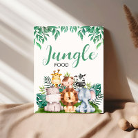 Safari Animals Jungle Food Sign,Wild ONE Birthday 