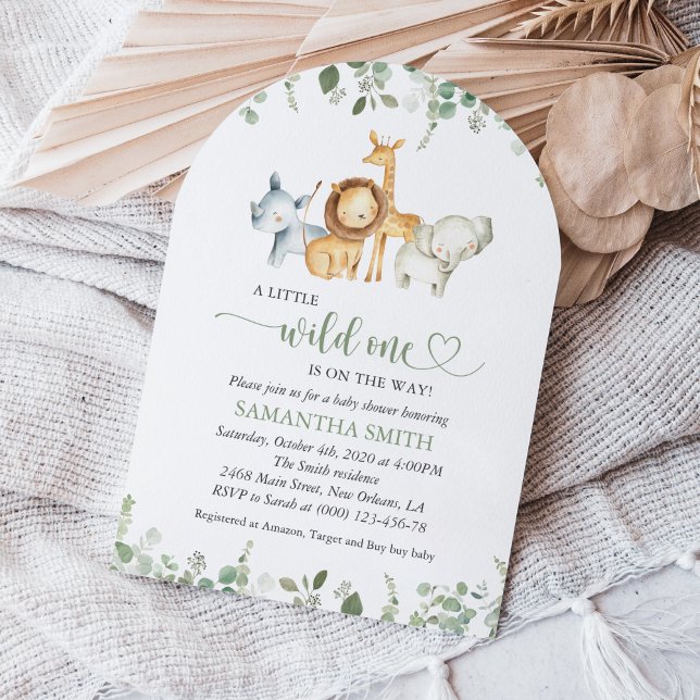 Safari Animals, Jungle, Wild Animals, Baby Shower Invitation (Creator Uploaded)