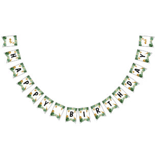 Safari Animals Jungle Wild One Happy Birthday Bunting