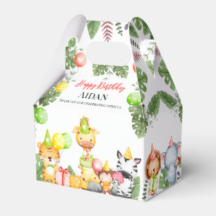 Safari Animals Kids Party Favour Box