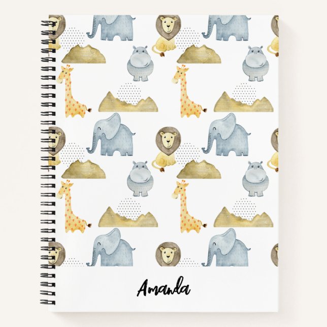 Safari animals  notebook (Front)