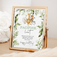 Safari animals Pacifier hunt baby shower game