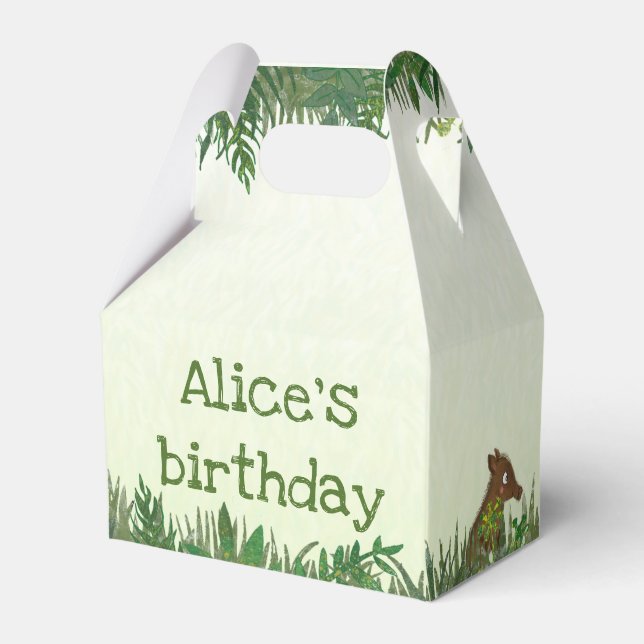 Safari animals party favor box (Front Side)