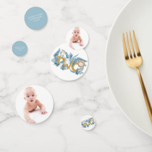 Safari Animals Personalised 2ND Birthday Photo Confetti