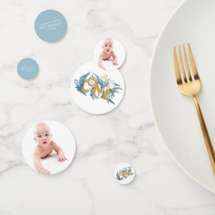 Safari Animals Personalised First Birthday Photo Confetti