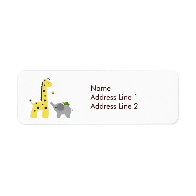 Safari Animals Return Address Labels (Front)