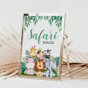 Safari Animals Snacks Sign Wild ONE Birthday
