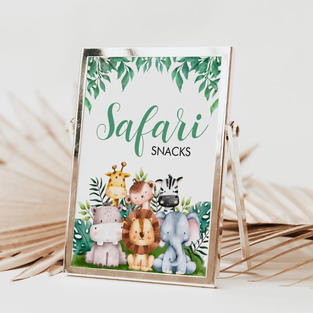 Safari Animals Snacks Sign | Wild ONE Birthday  (Creator Uploaded)
