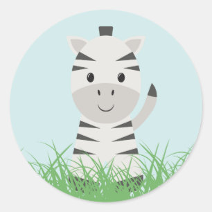 Safari Animals Sticker - Zebra